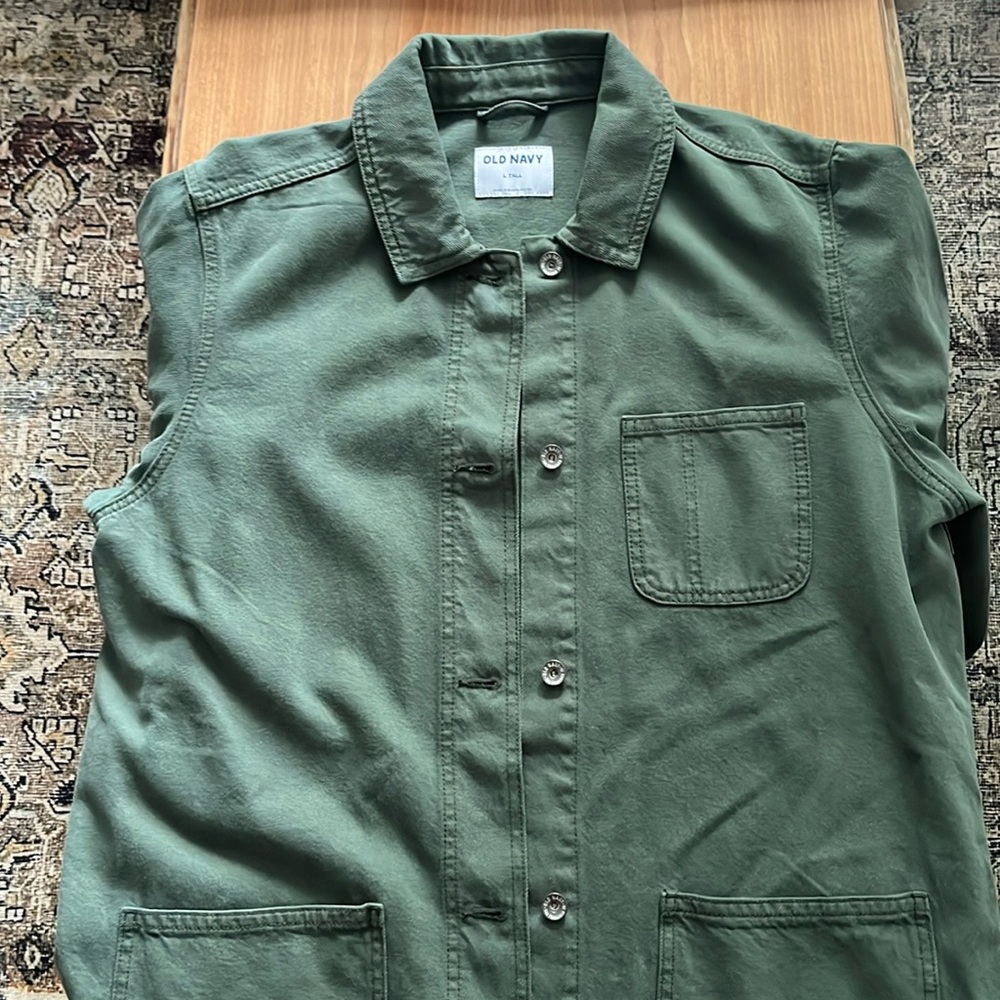 Old Navy- Forest shade green workwear canvas jacket. Large(Tall)